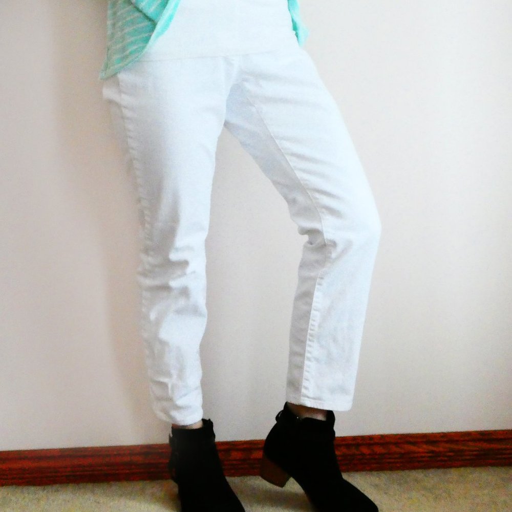 Land's End Fit 1 White Jeans in EUC